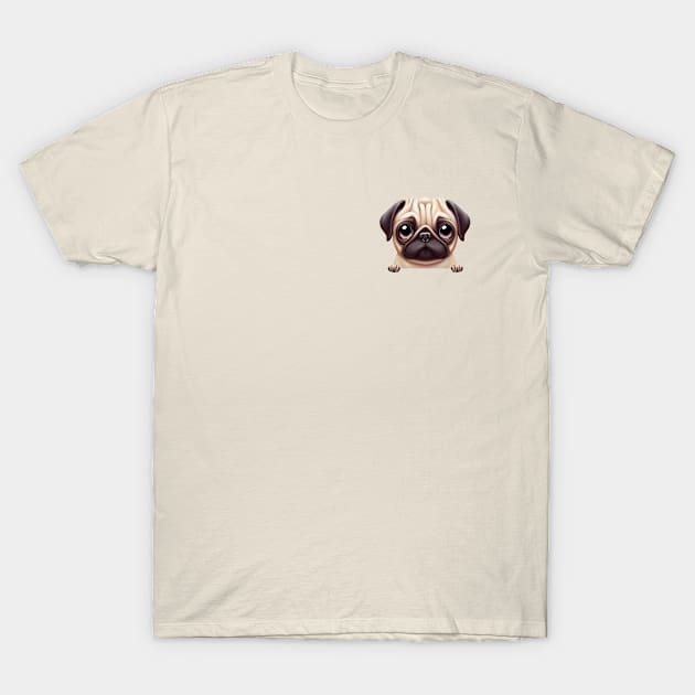 Small Version - Lovely Pug Design T-Shirt by Art By Mojo